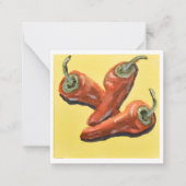 Rode Chilipeper Trio Notitiekaartje (Voorkant)