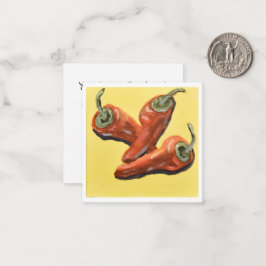 Rode Chilipeper Trio Notitiekaartje