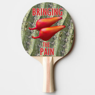 Rode Chilipepers Brengen de Pijn pingpongbat Tafeltennisbatje