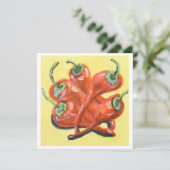 Rode Chilipepers Kaart (Staand voorkant)