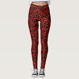 Rode Chilipepers Leggings