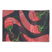 Rode chilipepers: naadloos  motief kussensloop (Achterkant)