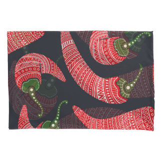 Rode chilipepers: naadloos motief kussensloop