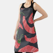 Rode chilipepers: naadloos motief schort (Insitu)
