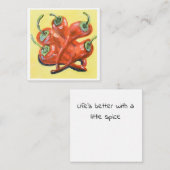 Rode Chilipepers Notitiekaartje (Voorkant / Achterkant)
