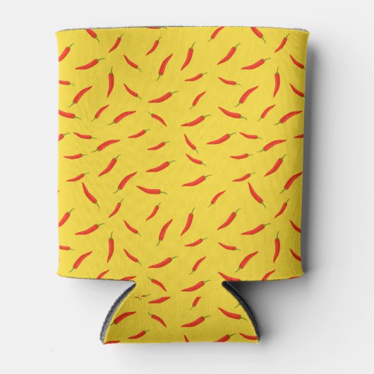 Rode Chilipepers Patroon Blikjeskoeler (Voorkant)
