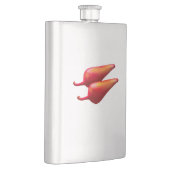 Rode Chilipepers roestvrijstalen fles Flacon (Rechts)