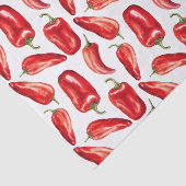 Rode Chilipepers Tissuepapier (Detail)