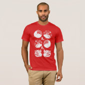 Rode Chinees Zodiac Lunar Year of The Rabbit T-shirt (Voorkant volledig)