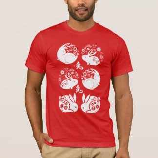 Rode Chinees Zodiac Lunar Year of The Rabbit T-shirt