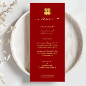 Rode  Chinese bruiloft met dubbel geluk Menu