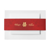 Rode Chinese bruiloft op maat Uitnodigingen Wikkel (Voorkant Voorbeeld)