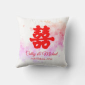 Rode Chinese bruiloft romantische kerkers bloesem Kussen (Achterkant)