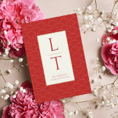 RODE CHINESE CHINOISERIE BRUILOFT UITNODIGING