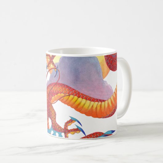 Rode Chinese draak Koffiemok (Voorkant rechts)