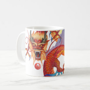 Rode Chinese draak Koffiemok