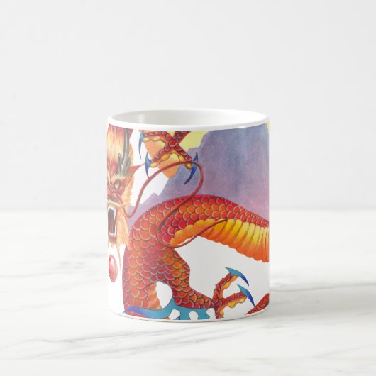 Rode Chinese draak Koffiemok (Center)