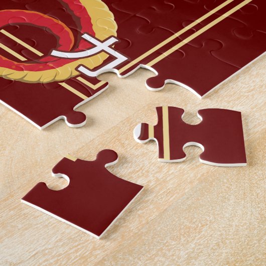 Rode Chinese draak Legpuzzel (Zijkant)