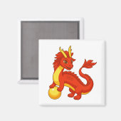 Rode Chinese Draak Magneet (Voorkant / Achterkant)