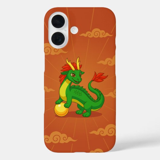 Rode Chinese Draak op Rood Case-Mate iPhone Case (Achterkant)