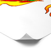 Rode Chinese draak Poster (Hoek)