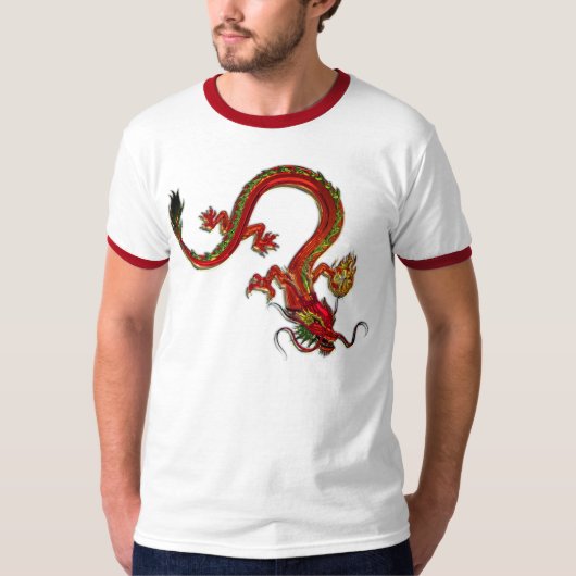 Rode Chinese draak T-shirt (Voorkant)