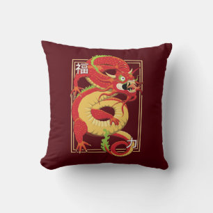 Rode Chinese drakenSierkussen Kussen
