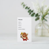 Rode Chinese drakenVisitekaartjes Visitekaartje (Staand voorkant)