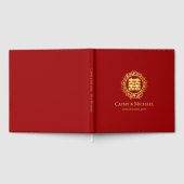 Rode  Chinese flora met dubbel geluk Gastenboek (Volledig)