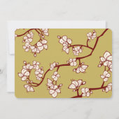 Rode Chinese foto van Peach Blosbezinksel Double H Save The Date (Achterkant)