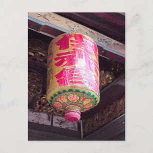 Rode Chinese lantaarn Briefkaart