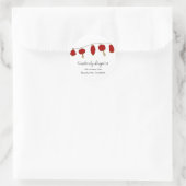 Rode Chinese lantaarns Adresetiketten Ronde Sticker (Tas)