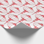 Rode Chinese lantaarns Cadeaupapier (Hoek)