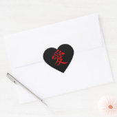 Rode Chinese liefdessymbool Hart Sticker (Envelop)