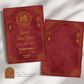 Rode Chinese Maan Nieuwjaar Slang Jaar Kaart