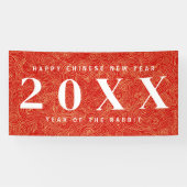 Rode Chinese nieuwjaarspanner Spandoek (Horizontaal)