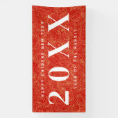 Rode Chinese nieuwjaarspanner Spandoek (Verticaal)