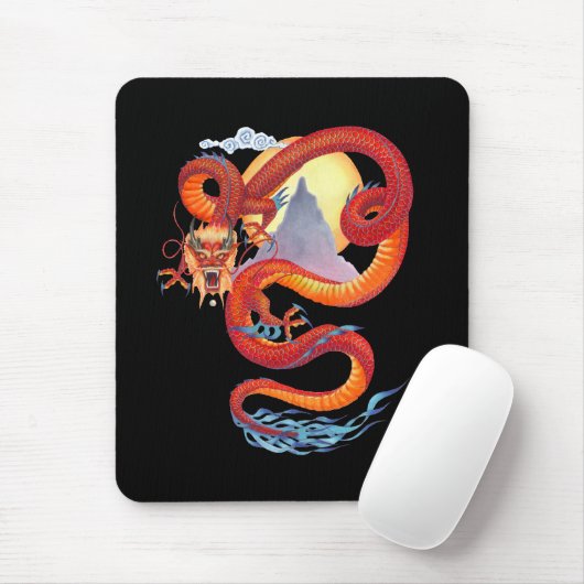 Rode Chinese rode draak Muismat (Met muis)