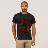 Rode Chinese tijger Shirt (Voorkant volledig)
