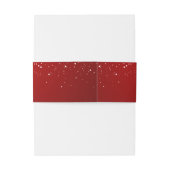 Rode Chinese trouw sneeuwvlok dubbel geluk uitnodi Uitnodigingen Wikkel (Achterkant Voorbeeld)