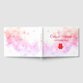 Rode Chinese waterverf kersen bloesem Gastenboek (Volledig)