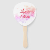 Rode Chinese waterverf kersen bloesem Handwaaier (Achterkant)