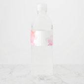 Rode Chinese waterverf kersen bloesem Waterfles Etiket (Achterkant)