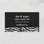 Rode chique cupcake visitekaartjes (Achterkant)