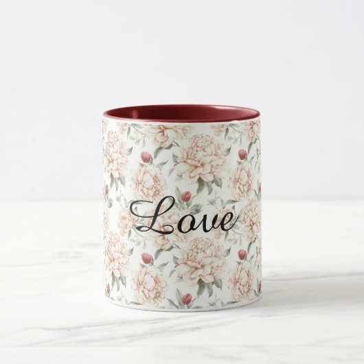 Rode Chocolade Kersen Harten Valentijnsdag Liefde  Mok (Midden)