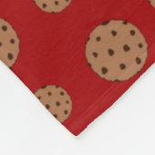 Rode chocoladekoekjes patroon fleece deken (Hoek)