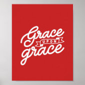 Rode Christelijke genade op genade  Poster (Voorkant)