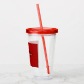 Rode Christelijke Kerstmis Acryl Drinkbeker (Links)