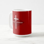 Rode Christelijke Kerstmis Koffiemok (Voorkant links)