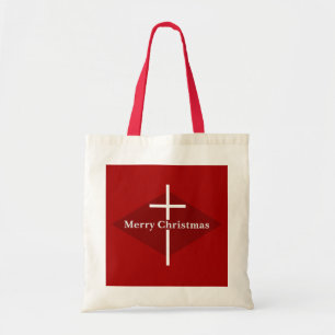 Rode Christelijke Kerstmis Tote Bag